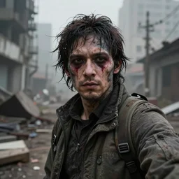 last selfie ever taken, apocalyptic, photorealistic