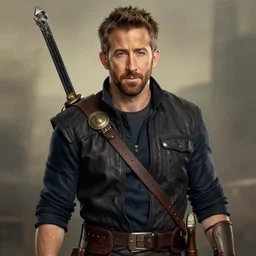 ryan reynolds portrait as a dnd character fantasy art.