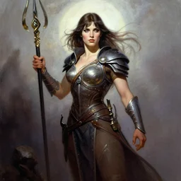 jennifer connelly as a warrior maiden by frank frazetta