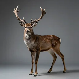 an esoteric deer, studio lighting