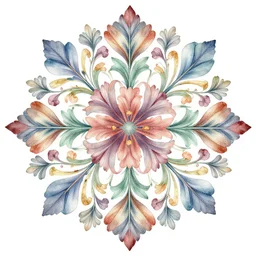 a beautiful, symmetric floral pattern by james jean, multicolor, ultra high details, triade color scheme, # 2 2 3 3 e 6