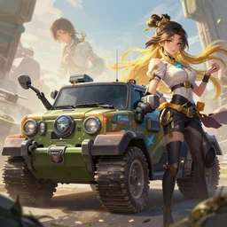 tank by 司 机 and 黄 凤 年 啊, fenghua zhong, ruan jia. fine details, trending on artstation. nexon, tencent, netease, huaban, wechat, bilibili, neowiz, kakao games