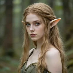 a beautiful elf woman by wlop