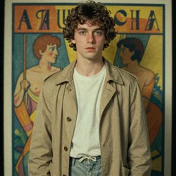 7 0 s film still from a horror movie about alphonse mucha, kodachrome, cinecolor, cinestill, film grain, film texture, retro, cinematic, high resolution, photorealism,