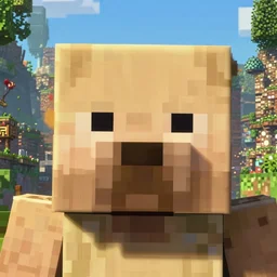 a film still minecraft dog face finely textured fur ancient city trending on pixiv fanbox by alex ross by makoto shinkai takashi takeuchi studio ghibli akihiko yoshida