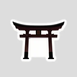 cool logo japan. tori gate. graphics design.