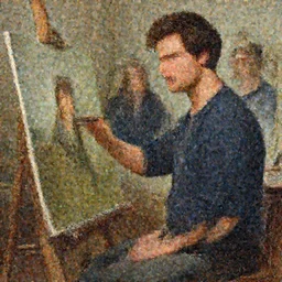 depiction of Colin Farrell as a Oil painter in his studio illustration by Ruan Jia and Mandy Jurgens and William-Adolphe Bouguereau, Artgerm, 4k, digital art, surreal, space dandy style, highly detailed, godsend, artstation, digital painting, concept art, smooth, sharp focus, illustration by Ruan Jia and Mandy Jurgens and William-Adolphe Bouguereau