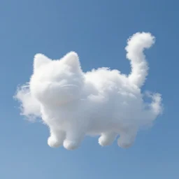 a cloud in the shape of a cat, photography