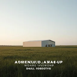 A serene landscape with a singular building in the style of award winning.