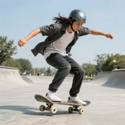 a knight riding a skateboard
