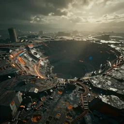 the massive crater stretched to the horizon. cyberpunk 2 0 7 7 cp 2 0 7 7
