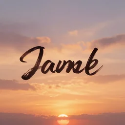 a sunset in the style of your name