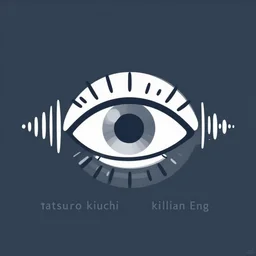 stylized logo illustration, eye, sound wave, perception, sensory information, tatsuro kiuchi, victo ngai, kilian eng, hiroshi nagai, minimalist, vector art, popular on behance, [ [ award winning ] ]