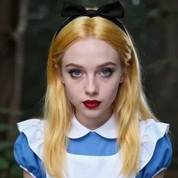 hyper realistic of girl, alice in wonderland, dj sura face, artgerm, ilya