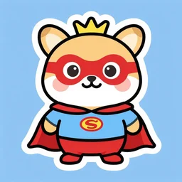 cute miss mascot queulorior queulorior smeargle super hero sticker art, cronobreaker, beeple game icon