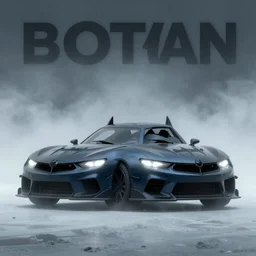 Batman car in cold fog. Сoncept art, Dan Mumford, Greg Rutkowski, Quixel Megascans, octane render, 16k, 8k, photoillustration, RTX