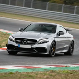 a 2 0 1 6 mercedes - amg c 6 3 s coupe driving on a race track
