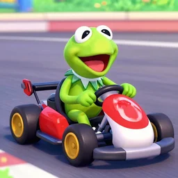 kermit in mario kart