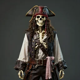 perfectly centered portrait, skeleton pirate, highly detailed, accurate, 8 k uhd, by anne stokes
