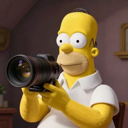 real life long shot photo of Homer Simpson as a geriatric senile old man, professional photography, canon lens