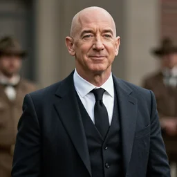 jeff bezos wearing a mafia suit during the prohibition era, photorealistic, ultra high resolution, ultra detailed
