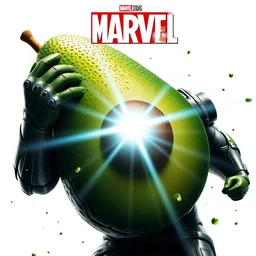 a movie poster of an avocado superhero by marvel, amazing detail, cinematic
