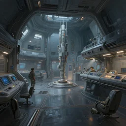 a hyperdetailed digital painting of a vast spaceship interior, by james _ jean by liam wong by stanley artgerm, trending on artstation, 4 k