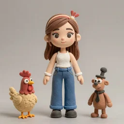 clay model imane anys aka pokimane in the style of wallance and gromit, claymation, claymation, claymation, claymation, full body Pokimane. Chicken Run, chickenrun, nick park, aardman animations. clay statue of streamer pokimane. OfflineTV. she has brown eyes and makeup. pokimane 2022. Twitch, YouTube. Pokimane clay figurine. Gumby style
