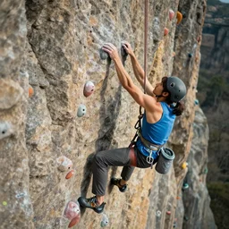 rock climbing rendered as a metaphor for the illusionary shackles of the lie of sins