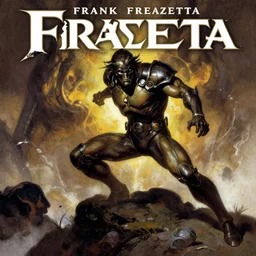 Fantasy art book cover by frank freazetta