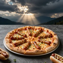 pizza of hot dogs