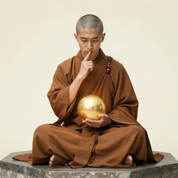 Shaolin Monk pondering his orb
