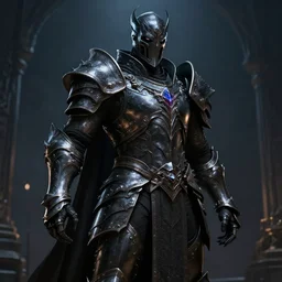 dark warrior, dark fantasy, shiny armor, unreal engine, hyperrealistic