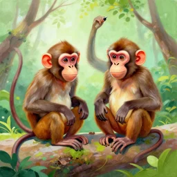 2 0 0 monkeys painting by artgerm, and rob rey