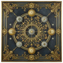 A painting entitled Simple binary system developing the capacity for self-reference, highly detailed, ornate