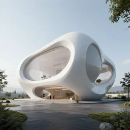 futuristic house by tadao ando, parametric, cgi render, unreal engine