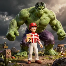 wheres wally featuring the incredible hulk,