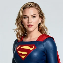 portrait of scarlett johansson as supergirl, digital art, ultra detailed, ultra realistic