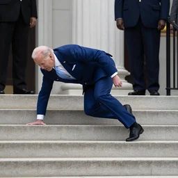 Joe Biden falling down the steps
