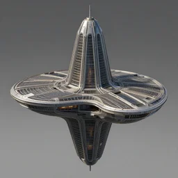 symmetric mothership, by jean baptiste monge, unreal engine, artstation