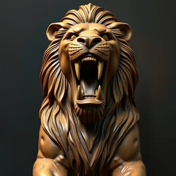 3 d cell shaded portrait painting of roaring lion statue, 3 d cell shaded cubism, in the style of picasso 3 d cell shaded, elegant, highly detailed, artstation, art by picasso 3 d cell shaded unreal engine
