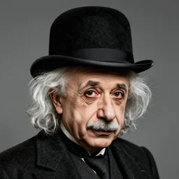 bowler hat einstein portrait
