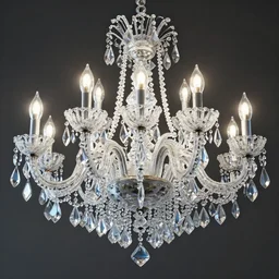 ornate and detailed crystal chandelier melting, insane details, 3 d render, glorious, complicated, symmetrical