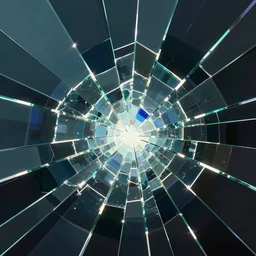 rgb, shattered glass, low poly