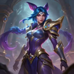 ultra detailed photo of star guardian ( ( ( akali ) ) ) from league of legends, by riot games, extremely detailed digital painting, in the style of fenghua zhong and ruan jia and jeremy lipking and peter mohrbacher, mystical colors, rim light, beautiful lighting, 8 k, stunning scene, raytracing, octane, trending on artstation