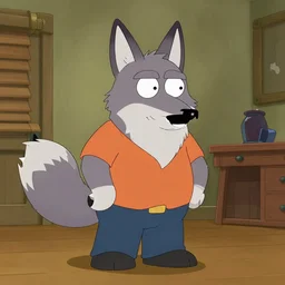 fenrir in the style of family guy