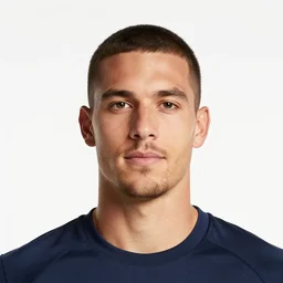 headshot of a man on a white backdrop, runningback cole briarson, aged 2 7 years old, a stock photo by mac conner, associated press photo
