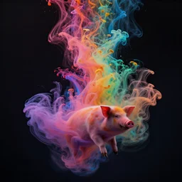color pigments spread out in air, look like dancing, dream, unreal 5, trending on artstation