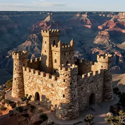 a castle made of stones in the Grand Canyon yet to be discovered