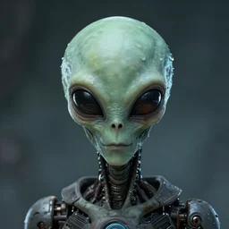 Creepy Alien Robot Head
